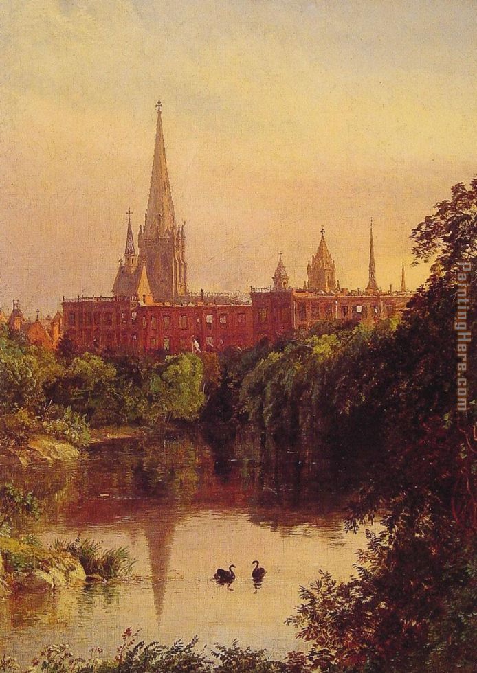 A View in Central Park painting - Jasper Francis Cropsey A View in Central Park art painting